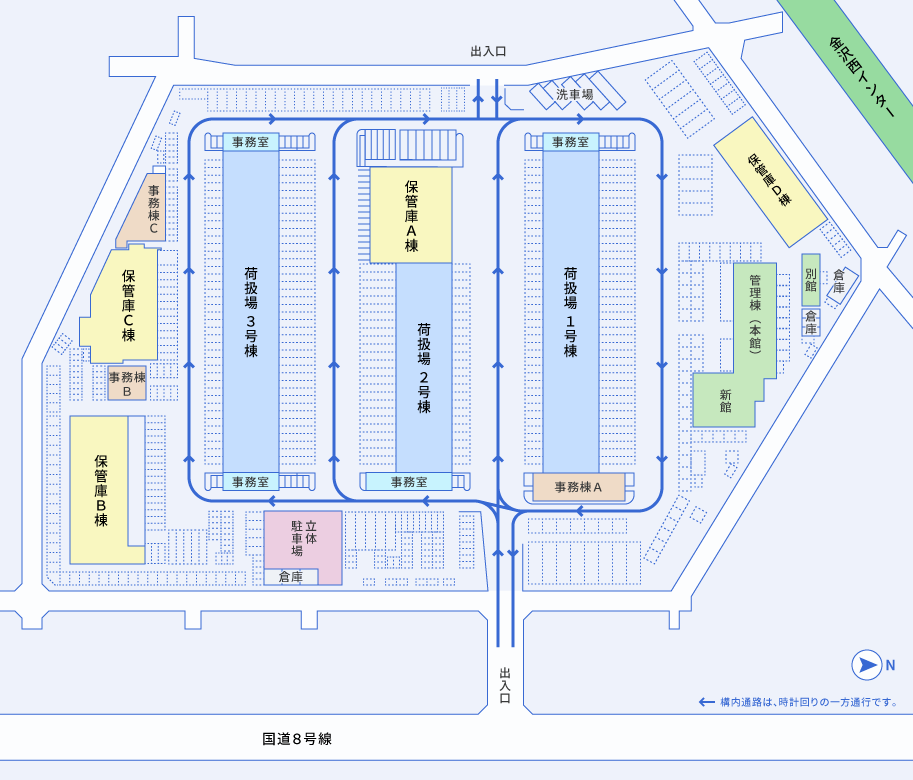 金沢トラックターミナル構内図